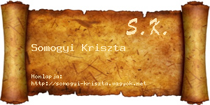 Somogyi Kriszta névjegykártya