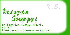 kriszta somogyi business card